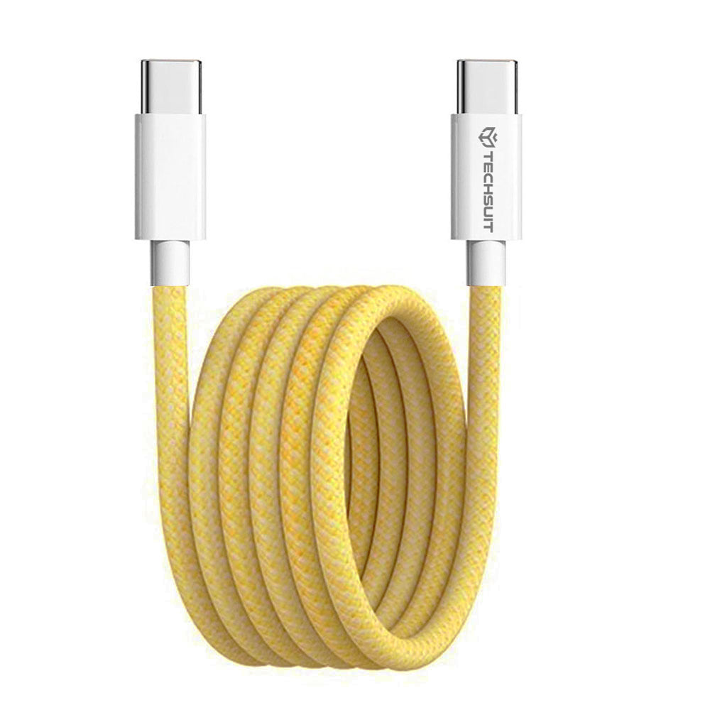 Techsuit - Data Cable (PCB114D) - for Apple, Android, Type-C, Super Fast Charging, PD60W, Flexible, Durable, 1m