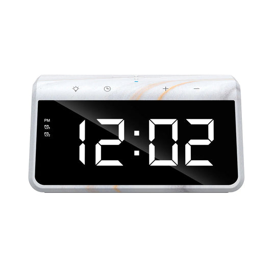 Havit - Desk Phone Wireless Charger (W320) - with Digital Clock, RGB LED Light, 15W - Marble