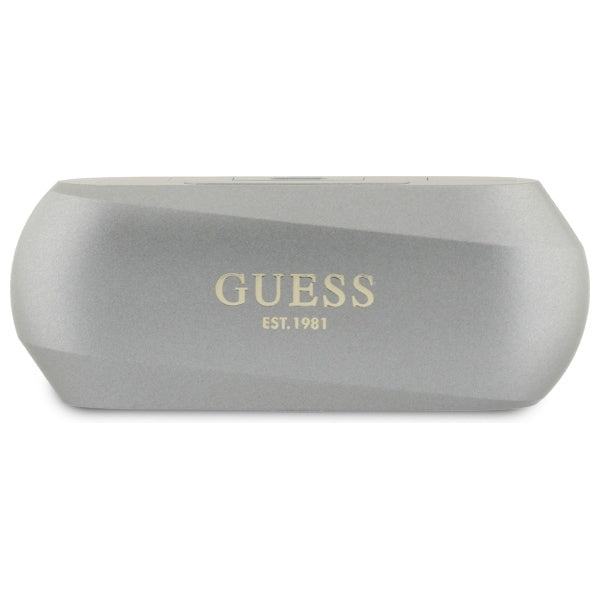 Guess - Wireless Earbuds Elongated Metallic Printed Logo (GUTWSC2MCDSE) - In-Ear, Bluetooth 5.3, TWS, IPX6, USB-C - Grey