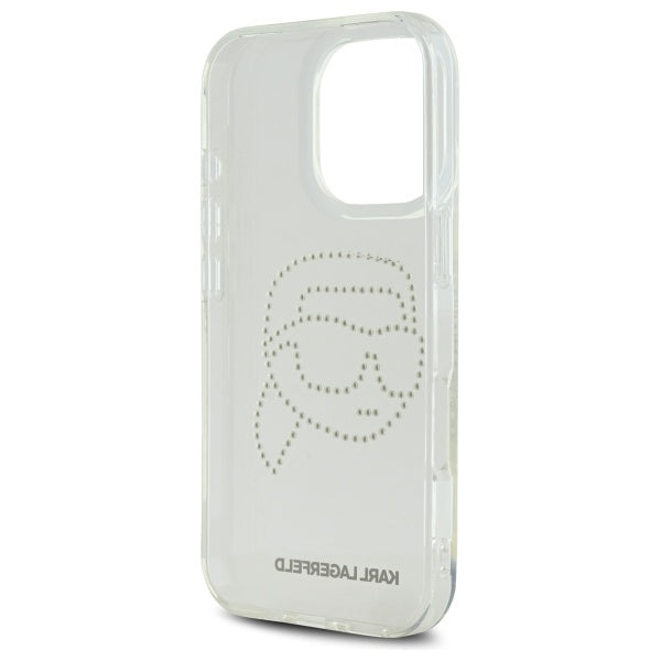 Karl Lagerfeld - IML Rhinestones (KLHCP16XHKHDCELT) - iPhone 16 Pro Max - Transparent Karl Head