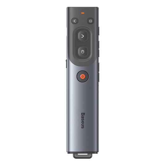 Baseus - Remote Control Orange Dot  - for Presentation, with a Red Laser Pointer, Smart Voice Assistant - Gray